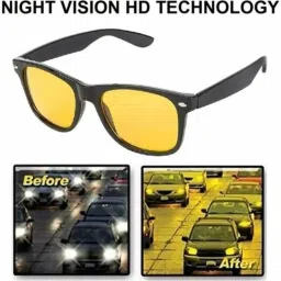 Night Vision, Riding Glasses Wayfarer Sunglasses (Free Size)-picture-14