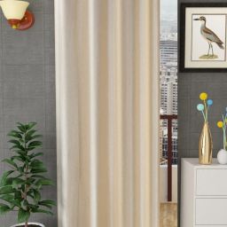 213 cm (7 ft) Polyester Semi Transparent Door Curtain Single Curtain-image-25