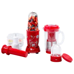 WONDERCHEF Nutri-Blend 400 Watt 4 Jars Mixer Grinder (22000 RPM, Full Copper Motor, Red)-6