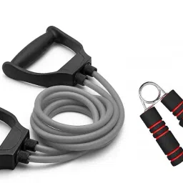 Fitness Combo Of Double Toning Tube With 2 Foam Hand Gripper Fitness Accessory Kit Kit-image-47