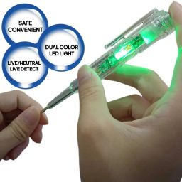 Dual LED Tester 12V-250V Dual LED Voltage Detector Screwdriver Digital Voltage Tester-15