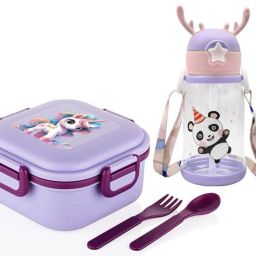 Lunch Box with Water Bottle Combo for Kids, Tiffin Box & Bottle for School, 3 Containers Lunch Box-image-48