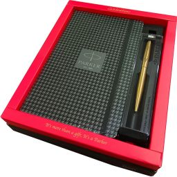 GALAXY GOLD BALLPOINT PEN WITH A5 HOUNDSTOOTH PRINT NOTEBOOK Ball Pen-image-29