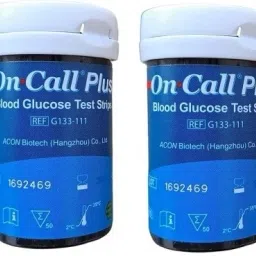 On Call Plus (007) Blood Glucose 100 Glucometer Strips-7