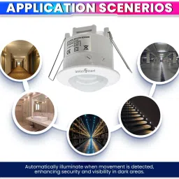 amiciSmart 360° PIR Motion Sensor, Recessed Mounting Motion Detector Switch with Adjustable Smart Switch image 4