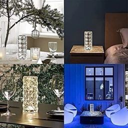 lexmyne Crystal Rose Diamond 16 Color Rgb Changing Mode Led Night Lights Table Lamp image 5