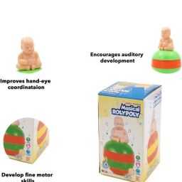 Baby Touch Musical Roly Poly Toy For Infants Age 3+ Years Rattle-image-17