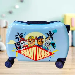Small Cabin Suitcase (31 cm) 4 Wheels - Children's Riding Luggage Durable Lightweight Cartoon Trolley bag for Kids - Blue-image-49
