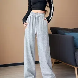 Women Solid Grey Track Pants-image-63