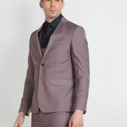 arrow Men Solid Tailored Fit Three Piece Suit Solid Suit-picture-13