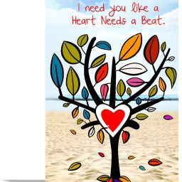 I Need You Like A Heart Needs A Beat Greeting Card Greeting Card-26
