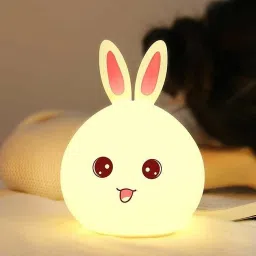Colors Changing Silicone Rabbit Touch LED Night Light with Touch for Desk Table Lamp-picture-10