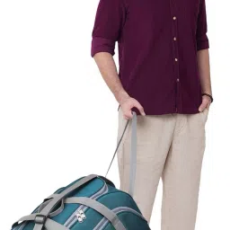 50 L Strolley Duffel Bag - New Model For Travelling Stylish Duffel Luggage Bag - Blue - Regular Capacity-image-24