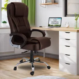 premium leatherette Boss revolving office chair with 3 yrs Parts Wrnty Leatherette Office Executive Chair-image-42