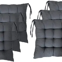 Microfibre Solid Chair Pad Pack of 6-16