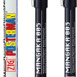 Special Combo Set Mangaka Fineliner Pens 003,005 & Posterman Paint Marker-image-13