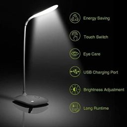 Battery Operated Table Lamp for Study Led Light, Light Touch Control Eye Caring, Study Lamp-6