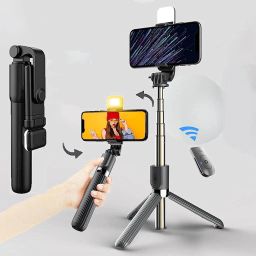 Adone Bluetooth Selfie Sticks with Remote and Light, 3-in-1 Multi Tripod Selfie Stick Bluetooth Selfie Stick-16
