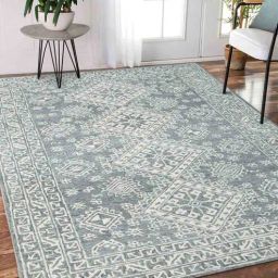 saraswati global Grey Persian Wool And Viscose 8 ft x 10 ft Hand Tufted Carpet-picture-20