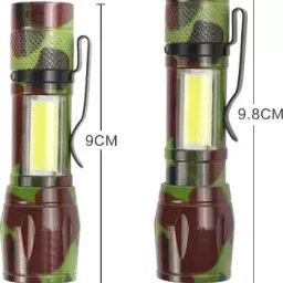 ecosky MINI TORCH LIGHT Army Aluminum COB Tactical Torch Waterproof LED Torch image 4