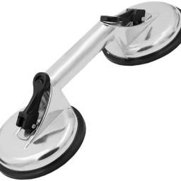 2 Cups Aluminium Suction Lifter/ Glass Carrying Handle Lifter (Silver) 22 cm Lever Tool-image-57