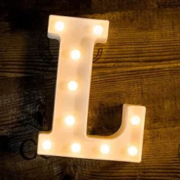 Marquee Alphabet Shaped Led Light (L) Pack of 1. Table Lamp-2