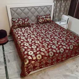 500 TC Velvet King Printed Flat Bedsheet-26