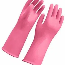 Dish Washing Kitchen Cleaner Rubber Gloves 1 Pair Wet and Dry Glove-image-92