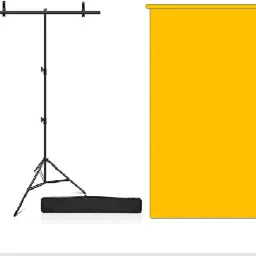 Stookin T-Stand With 6ftx9ft Yellow Photography Screen With 2 Clamp & Carry Bag Reflector-12