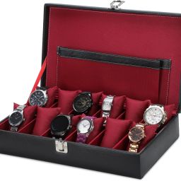 Men's and Women's Watch Box Holder Organizer Case in Black color Watch Box-image-27