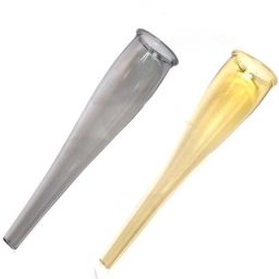 Glass Smoking Chillum 4 inch Pack of 2 Borosilicate Glass Outside Fitting Hookah Mouth Tip-image-32
