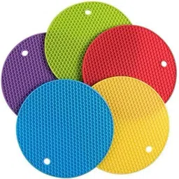 Multi-Purpose Silicone Trivet Mats Round Pot Holder Policed Trivet-30
