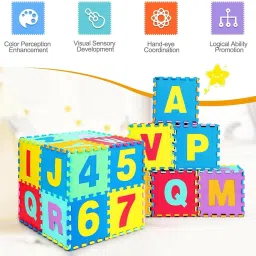suryaanshi Mini Puzzle||Foam Mat for Kids, Interlocking Learning Alphabet and Number Mat image 3