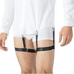 JS Enterprises ™ Shirt Stays For Men, Shirt Holder For Men, Adjustable Elastic Shirt Garter-4