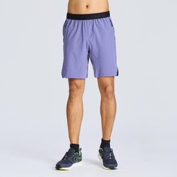 Men's Low waist Training Shorts with 2 Pockets & Elasticated Belt - Foggy Purple-image-4
