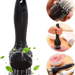 Professional Meat Tenderizer with Stainless Steel Needle Prongs Kitchen Tool Plastic Masher Meat Tenderizer-21