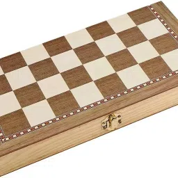 3in1 Foldable Wooden Chess| Checkers| Backgammon Board Game for Kids & Adult 4 cm Chess Board-16