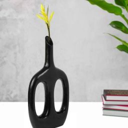 de maison decor Otilia Black Aluminium Decorative Vase-picture-40