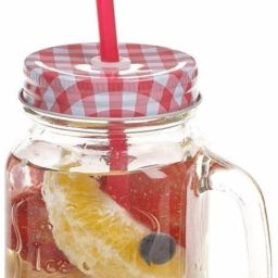 Colorful Mason Jar/ Glass Designer Mason Jars With Handle / Jar For Milk, Juice, Coffee , Shakes / Birthday Gift / Return Gift / Latest Design-Set of 1 Glass Mason Jar-image-58