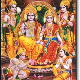Lord Ram Darbar Sparkle Coated Digital Reprint 13 inch x 9.25 inch Painting-image-91