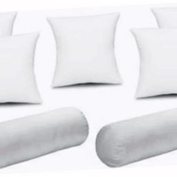 5 Cushion 2 Bolster Microfibre Solid Bolster Pack of 7-image-16