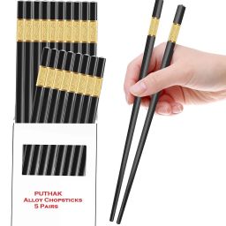 Eating, Decorative Stainless Steel Chinese, Japanese, Korean, Vietnamese Chopstick-image-26