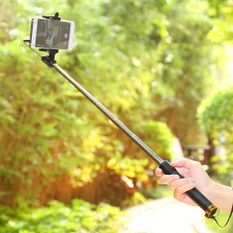 RENTOOR UNIVERSAL WIRED HANDHELD MONOPOD FOR PHONE HOLDER OR PHOTOGRAPHY VIDEO RECORDING YOUTUBE REELS & CAPUTURE Cable Selfie Stick-16