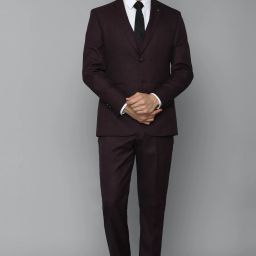 Men Single Breasted - 2 button Checkered Suit-image-91
