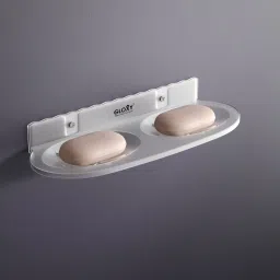 Double Soap Dish | Unbreakable Dual Soap Stand for Bathroom & Kitchen Use Acrylic Toilet Paper Holder-image-75