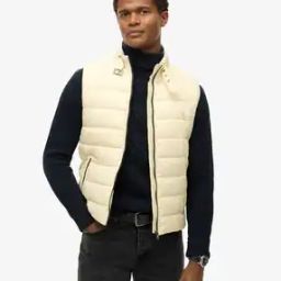 Men Quilted Slim Fit Zip-Front Gilet-picture-38