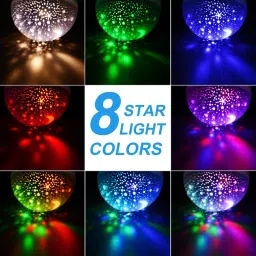 unzag Rotating 360 Degree Moon Projector with Colors and USB Cable,Lamp for Kids Room Study Lamp image 2