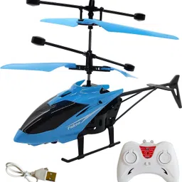 tenmar Kids Plastic Induction Type 2-in-1 Flying Helicopter with Remote4-picture-16
