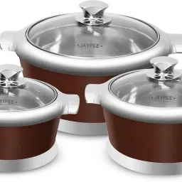 Jazz Food Serving Set for Gifting Food Serve Hotpot Roti Box for Home Dining Pack of 3 Thermoware Casserole Set-image-4