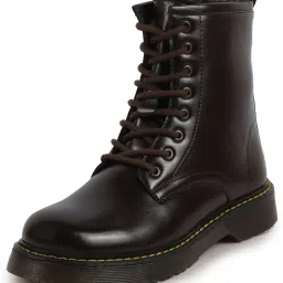 Classic High Ankle 8-Eye Lace Up Casual Long Travelling|Trekking Boots For Women-image-37
